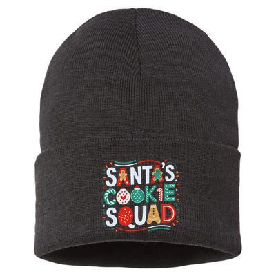 Santa’S Cookie Squad Christmas Baking Crew Holiday Cheer Sustainable Knit Beanie