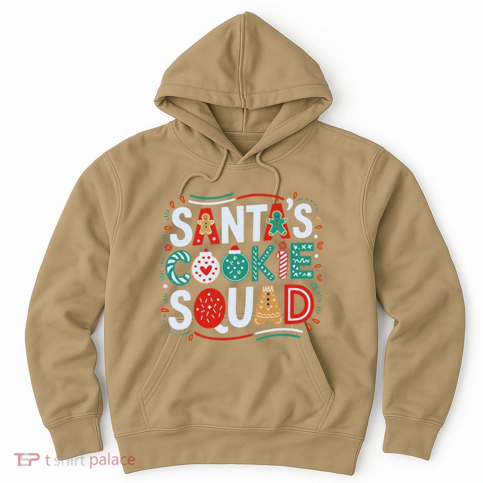 Santa’S Cookie Squad Christmas Baking Crew Holiday Cheer Hoodie
