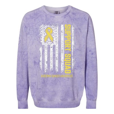 Sarcoma Cancer Support Squad Sarcoma Cancer Awareness Colorblast Crewneck Sweatshirt