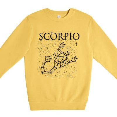 Scorpio Constellation Scorpio Astrology Symbol Gift Premium Crewneck Sweatshirt