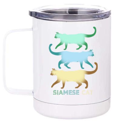 Siamese Cat Squad For Siamese Cat Family Great Gift 12 oz Stainless Steel Tumbler Cup