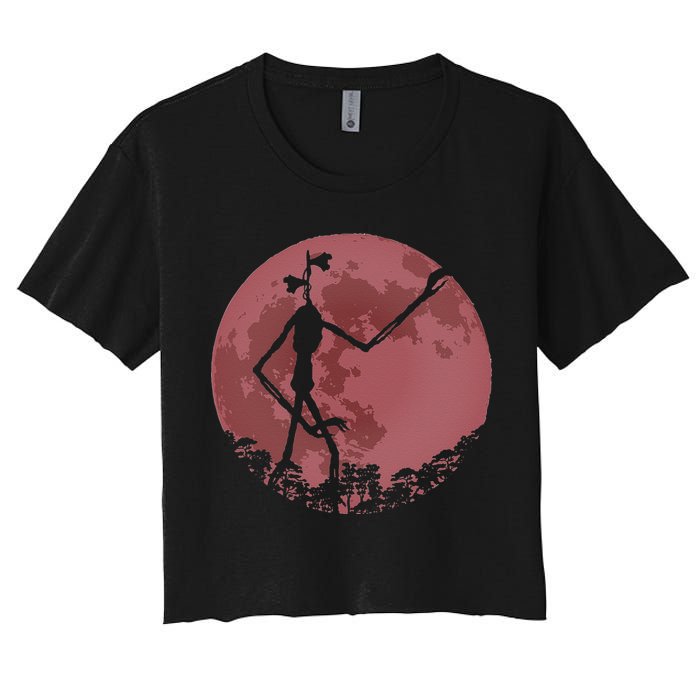 Supernatural Cryptid Siren Head Women's Crop Top Tee