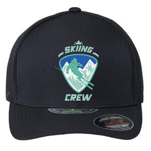 Skiing Crew Skiers Ski Skier Winter Sports Premium Flexfit Unipanel Trucker Cap