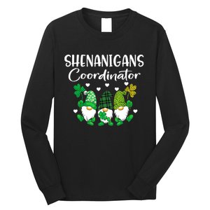 Shenanigans Coordinator St Patricks Day Gnomes Green Proud Long Sleeve Shirt