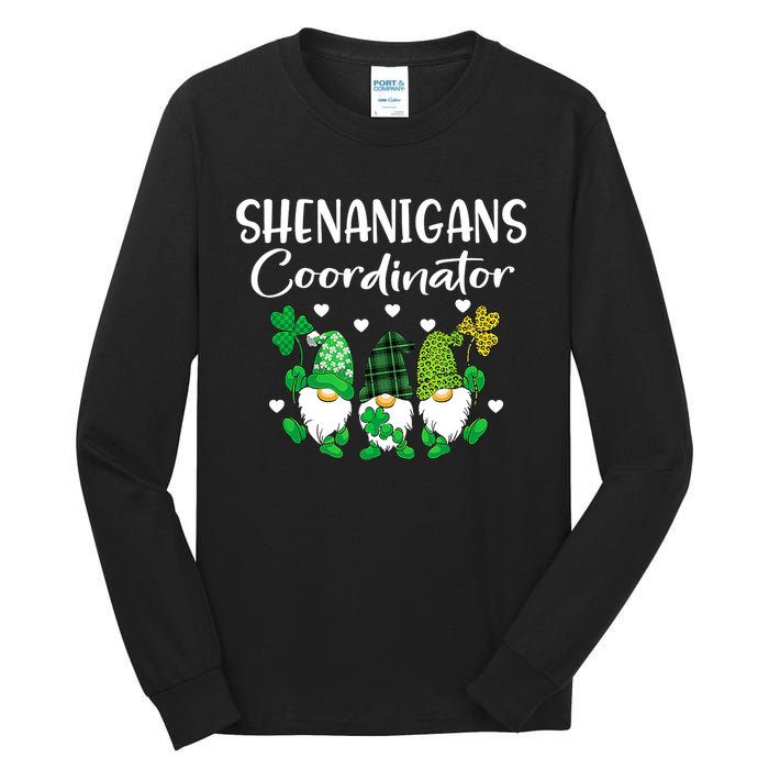 Shenanigans Coordinator St Patricks Day Gnomes Green Proud Tall Long Sleeve T-Shirt