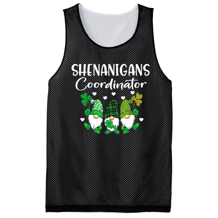 Shenanigans Coordinator St Patricks Day Gnomes Green Proud Mesh Reversible Basketball Jersey Tank