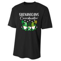 Shenanigans Coordinator St Patricks Day Gnomes Green Proud Performance Sprint T-Shirt