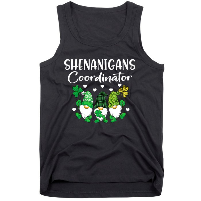 Shenanigans Coordinator St Patricks Day Gnomes Green Proud Tank Top