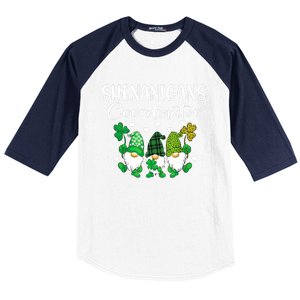 Shenanigans Coordinator St Patricks Day Gnomes Green Proud Baseball Sleeve Shirt