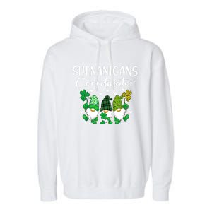 Shenanigans Coordinator St Patricks Day Gnomes Green Proud Garment-Dyed Fleece Hoodie