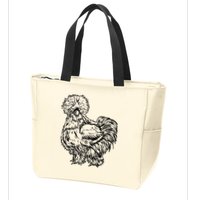 Silkie Chicken Zip Tote Bag
