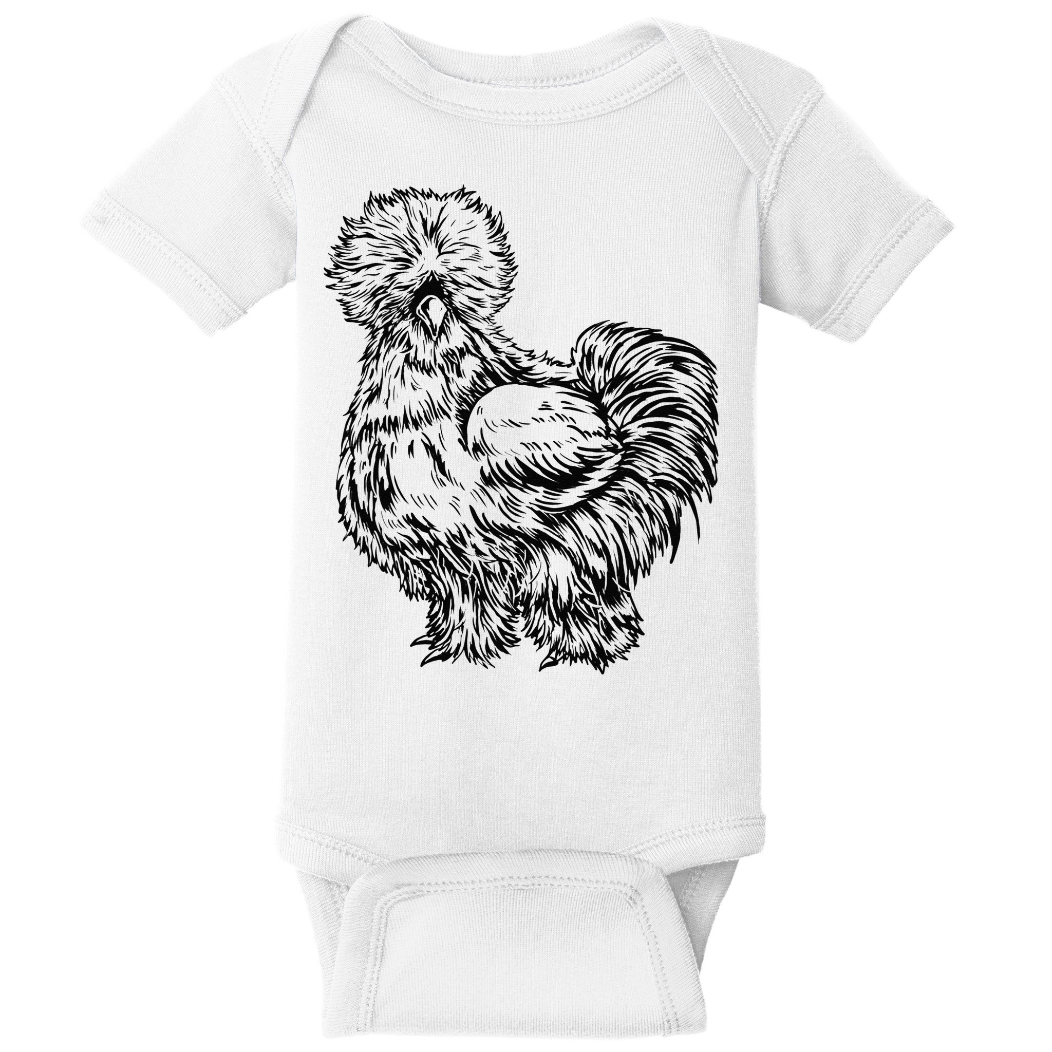 Silkie Chicken Baby Bodysuit