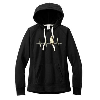 Siamese Cat Siamese Cat Heartbeat Women's Fleece Hoodie