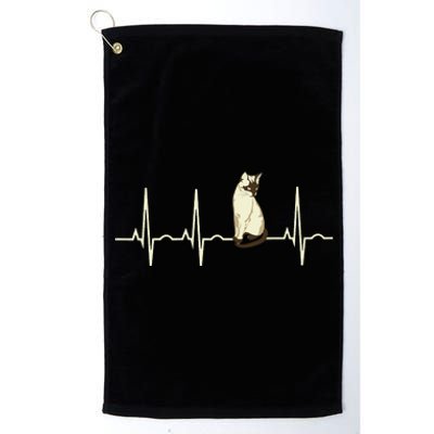 Siamese Cat Siamese Cat Heartbeat Platinum Collection Golf Towel