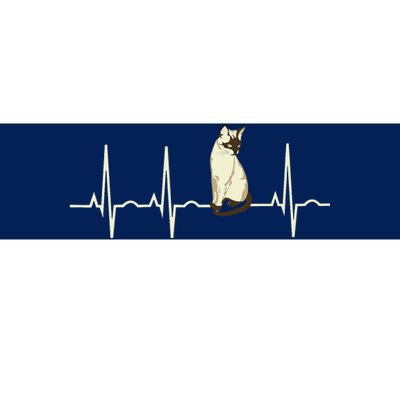 Siamese Cat Siamese Cat Heartbeat Bumper Sticker