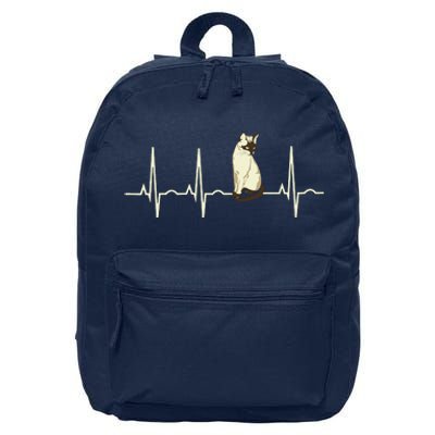 Siamese Cat Siamese Cat Heartbeat 16 in Basic Backpack