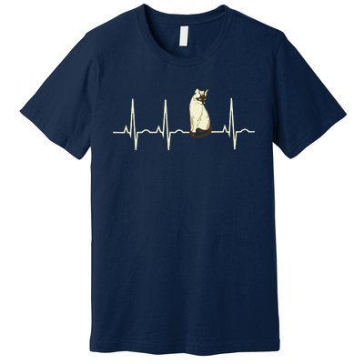 Siamese Cat Siamese Cat Heartbeat Premium T-Shirt