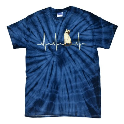 Siamese Cat Siamese Cat Heartbeat Tie-Dye T-Shirt