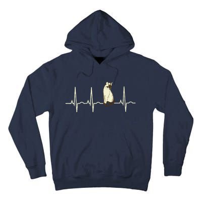 Siamese Cat Siamese Cat Heartbeat Tall Hoodie