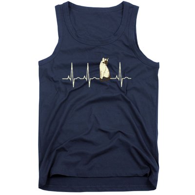 Siamese Cat Siamese Cat Heartbeat Tank Top