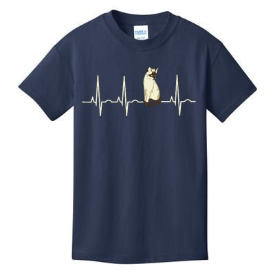 Siamese Cat Siamese Cat Heartbeat Kids T-Shirt