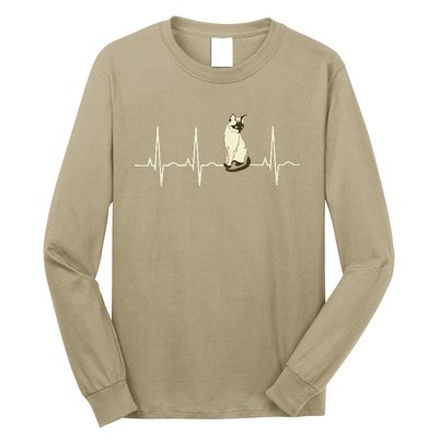 Siamese Cat Siamese Cat Heartbeat Long Sleeve Shirt