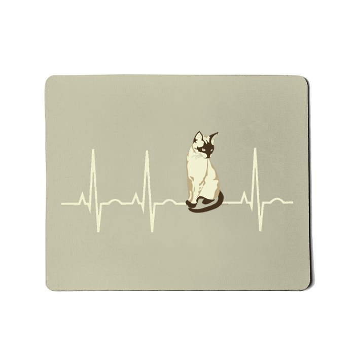 Siamese Cat Siamese Cat Heartbeat Mousepad