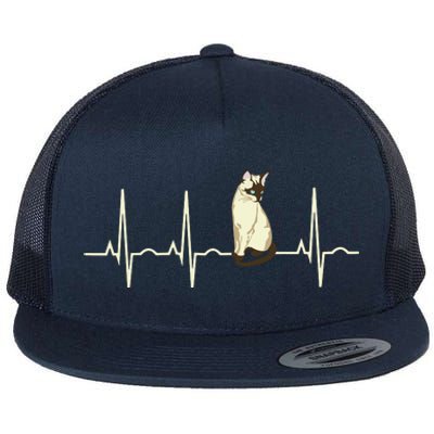 Siamese Cat Flat Bill Trucker Hat