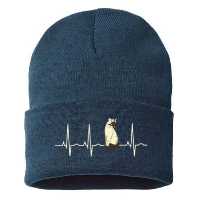 Siamese Cat Sustainable Knit Beanie