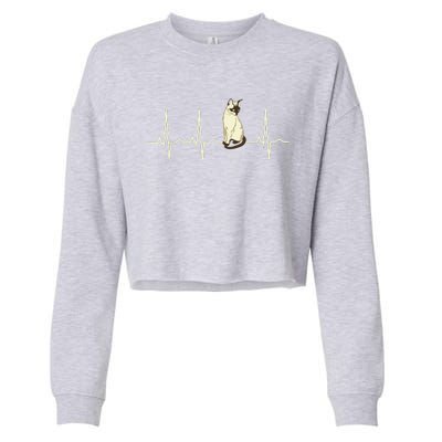 Siamese Cat Cropped Pullover Crew