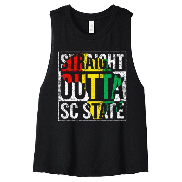 South Carolina Sc Vintage State Retro 125th Birthday Women's Racerback Cropped Tank