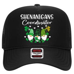 Shenanigans Coordinator St Patricks Day Gnomes Green Proud Gift High Crown Mesh Back Trucker Hat