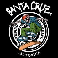 Santa Cruz Skater Laid Back California Skeleton Skateboarder Doggie Tank