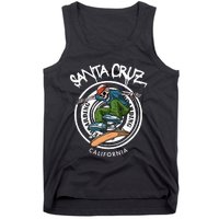 Santa Cruz Skater Laid Back California Skeleton Skateboarder Tank Top