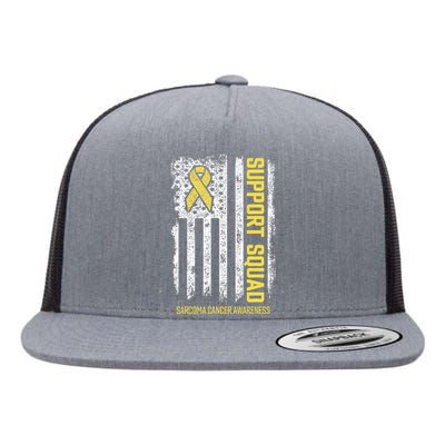 Sarcoma Cancer S Support Squad Sarcoma Cancer Awareness Flat Bill Trucker Hat