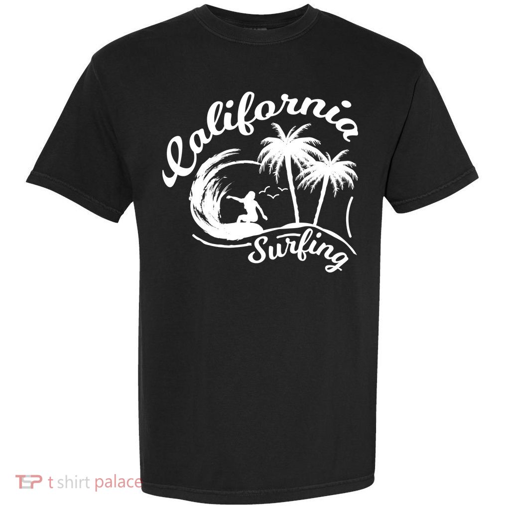 Surfing California Surfing Palm Beach Holiday Gift Garment-Dyed Heavyweight T-Shirt