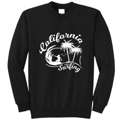 Surfing California Surfing Palm Beach Holiday Gift Sweatshirt