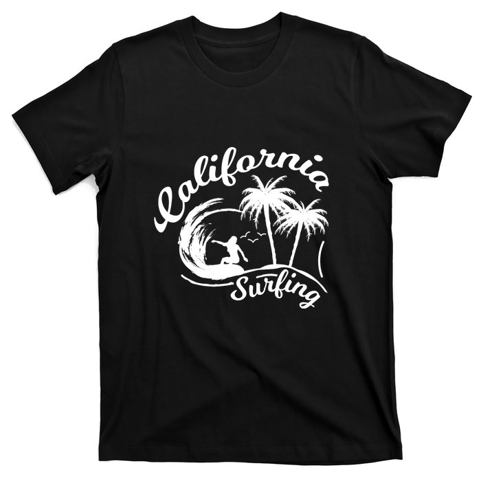 Surfing California Surfing Palm Beach Holiday Gift T-Shirt