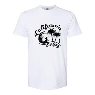 Surfing California Surfing Palm Beach Holiday Gift Softstyle CVC T-Shirt