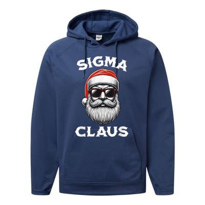 Sigma Claus Santa Funny Christmas Riz Z Male The Rizzler Meme Performance Fleece Hoodie