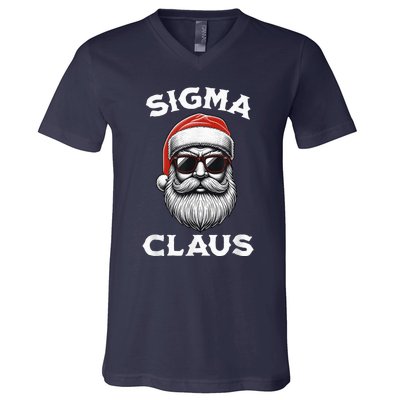 Sigma Claus Santa Funny Christmas Riz Z Male The Rizzler Meme V-Neck T-Shirt