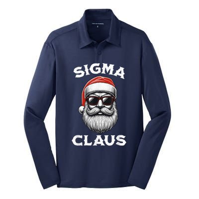 Sigma Claus Santa Funny Christmas Riz Z Male The Rizzler Meme Silk Touch Performance Long Sleeve Polo