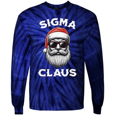 Sigma Claus Santa Funny Christmas Riz Z Male The Rizzler Meme Tie-Dye Long Sleeve Shirt