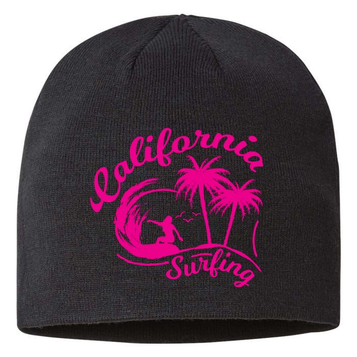 Surfing California Surfing Palm Beach Holiday Gift Sustainable Beanie