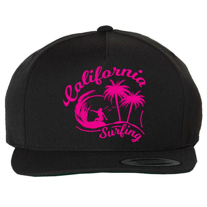 Surfing California Surfing Palm Beach Holiday Gift Wool Snapback Cap