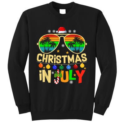 Santa Claus Sunglasses Beach Christmas In July Sweatshirt