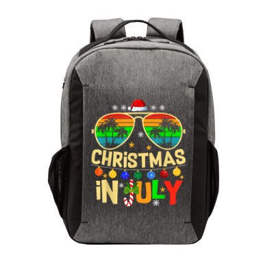 Santa Claus Sunglasses Beach Christmas In July Vector Backpack