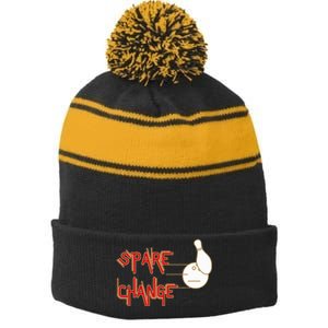 Spare Change Stripe Pom Pom Beanie