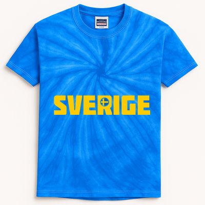 Sverige Cool Swedish Flag Sweden Great Gift Kids Tie-Dye T-Shirt