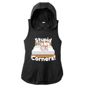 Stupid Corners! Ladies PosiCharge Tri-Blend Wicking Draft Hoodie Tank